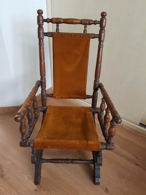Antiek Engels schommel (kinder) stoeltje uit +/- 1910, Antiek en Kunst, Antiek | Meubels | Stoelen en Banken, Ophalen