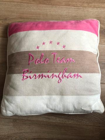 Roze/beige Gestreept Sierkussen 45x45cm beschikbaar voor biedingen
