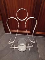 Ijzeren frame engel met glazen bloempot, Diversen, Kerst, Ophalen