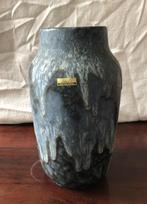 Grote blauwe Fat Lava vaas van Scheurich Keramik, Blauw, Aardewerk of Porselein, Ophalen of Verzenden, Zo goed als nieuw
