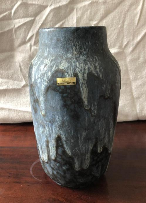Grote blauwe Fat Lava vaas van Scheurich Keramik, Huis en Inrichting, Woonaccessoires | Vazen, Zo goed als nieuw, Blauw, Minder dan 50 cm