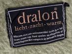 Dralon vintage groene wollen deken, Huis en Inrichting, Woonaccessoires | Plaids en Woondekens, Ophalen of Verzenden, Gebruikt