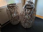 Mooie super grote rieten windlichten zgan 3 stuks, Huis en Inrichting, Ophalen, Zo goed als nieuw