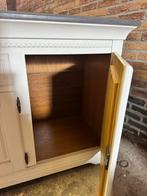 Vintage Brocante Dressoir/Keukenkast Wit, Gebruikt, 150 tot 200 cm, Ophalen of Verzenden, Met lade(s)