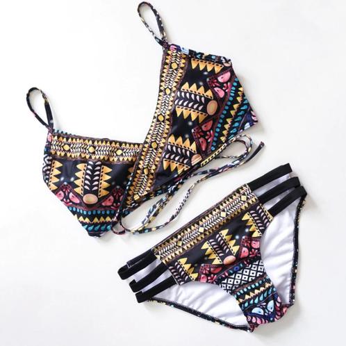 Boho bikini bandage brazilian cross sexy maat 34 36 38 40, Kleding | Dames, Badmode en Zwemkleding, Nieuw, Bikini, Verzenden