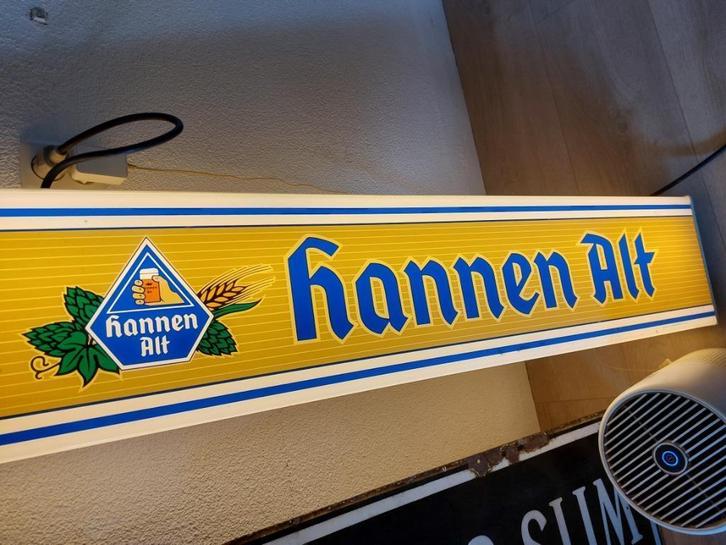 Lichtbak HANNEN ALT, Verzamelen, Biermerken, Gebruikt, Reclamebord, Plaat of Schild, Overige merken, Ophalen of Verzenden