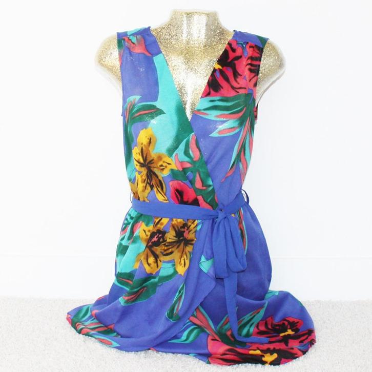 Zeer Mooi Dept Jurkje (S) - 78 € 25,-, Kleding | Dames, Jurken, Zo goed als nieuw, Maat 36 (S), Blauw, Boven de knie, Ophalen of Verzenden