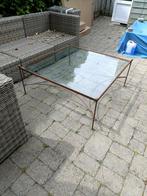 Stalen frame met zware glasplaat, Ophalen, Gebruikt, Vierkant, Metaal