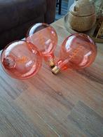 3 mooie roze bol lampen, Ophalen, Gebruikt, E27 (groot), Led-lamp