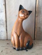 Vintage. Zittende Kat. Hout., Ophalen of Verzenden