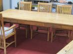 zware teakhouten eettafel  plus 6 stoelen, Ophalen, N, 4 tot 6 stoelen, N
