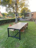Massieve eettafel 220 lengte, Ophalen, Gebruikt, 200 cm of meer, 50 tot 100 cm