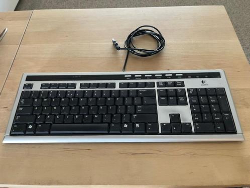 Logitech UltraX Media Keyboard – USB, Computers en Software, Toetsenborden, Gebruikt, Qwerty, Bedraad, Multimediatoetsen, Ophalen of Verzenden
