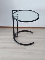 Bijzettafel - Eileen Gray Style - Vintage, Minder dan 55 cm, Gebruikt, Glas, Ophalen