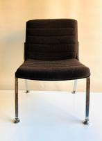 Space Age stoel / kleine fauteuil Drabert, 2 in voorraad, Huis en Inrichting, Stoelen, Gebruikt, Twee, Bruin, Metaal