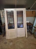 oude binnen deuren glas in lood, Doe-het-zelf en Verbouw, Deuren en Horren, Ophalen, Binnendeur, 200 tot 215 cm, Glas