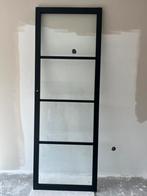 Nieuwe Svedex deur glas/hout zwart rechtsdraaiend, Ophalen, 80 tot 100 cm, 215 cm of meer, Binnendeur