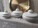 Royal Delft Wit Potjes - Set van 3, Ophalen of Verzenden, Gebruikt, Rond, Porselein of Keramiek