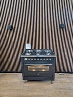 Prachtige Boretti Antraciet Fornuis 6-pits (Gratis Bezorgen), Witgoed en Apparatuur, Fornuizen, 5258sh, Ophalen of Verzenden, Zo goed als nieuw