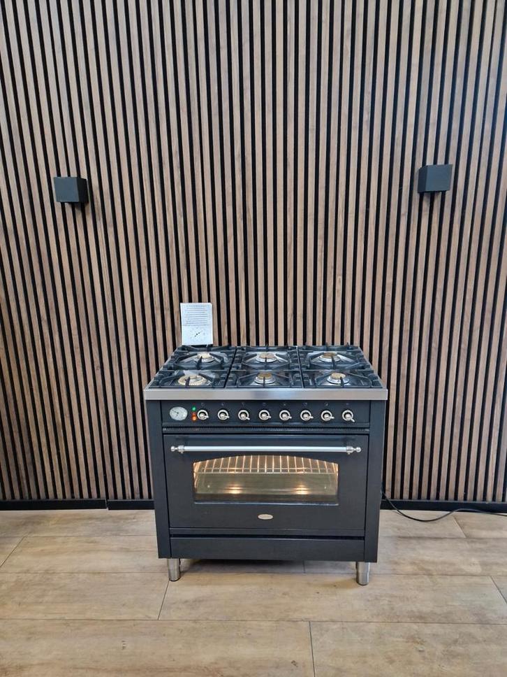 Prachtige Boretti Antraciet Fornuis 6-pits (Gratis Bezorgen), Witgoed en Apparatuur, Fornuizen, Zo goed als nieuw, Vrijstaand