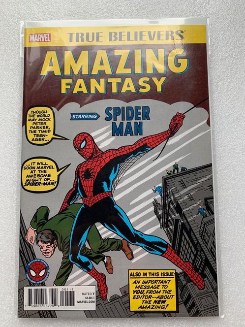 True Believers Amazing Fantasy #15 Spider Man 1st NIEUW NEW, Boeken, Strips | Comics, Nieuw, Eén comic, Amerika, Ophalen of Verzenden