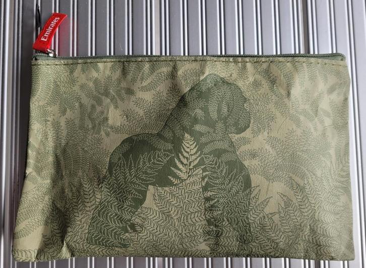 Emirates amenity kit gorilla (groen), Sieraden, Tassen en Uiterlijk, Toilettassen, Nieuw, Groen, Ophalen of Verzenden