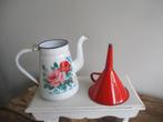 emaille brocante koffiepot en trechter, Antiek en Kunst, Antiek | Emaille, Ophalen of Verzenden