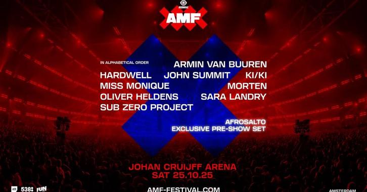 AMF ADE Johan Cruijff Arena, Tickets en Kaartjes, Evenementen en Festivals, Eén persoon