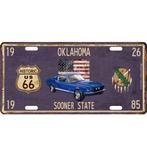 Amerikaanse kentekenplaat Ford mustang Oklahoma route 66, Ophalen of Verzenden, Nieuw, Reclamebord