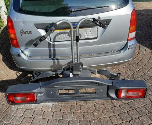Kantelbare fietsendrager voor electrische fietsen, Auto diversen, Fietsendragers, Zo goed als nieuw, Trekhaakdrager, 2 fietsen