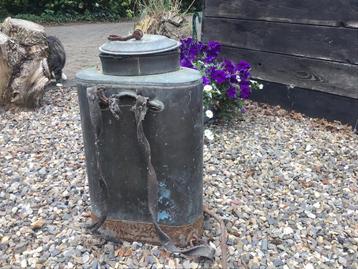 Antieke koperen plantenrugspuit merk Birchmeier &Cie beschikbaar voor biedingen