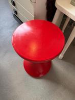 Space age Tam Tam krukje, rode kunststof vintage design kruk, Huis en Inrichting, Kunststof, Gebruikt, -, -