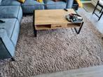 Salontafel Mango Hout & Staal 135x70x40, 100 tot 150 cm, Zo goed als nieuw, Metaal, Minder dan 50 cm