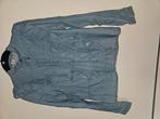 Spijkerblouse met roussels, Maat 38/40 (M), H&M, Blauw, Ophalen of Verzenden