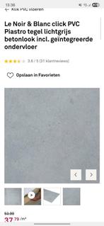 PVC Click Tegels Lichtgrijs Le Noir & Blanc, Ophalen, Kunststof, Nieuw, Minder dan 50 cm