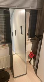 Staande zwarte spiegel 160x35, Huis en Inrichting, Ophalen, Minder dan 50 cm, Zo goed als nieuw, 150 tot 200 cm