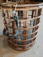 Rotan korf met glazen vaas van Riverdale, Mand, Rond, Ophalen of Verzenden, Zo goed als nieuw