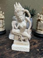 Hindu Apsara dansend beeld speksteen, Huis en Inrichting, Woonaccessoires | Boeddhabeelden, Verburgt Vintage, Gebruikt, Ophalen of Verzenden