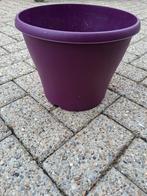 Paarse bloempot, Tuin en Terras, Rond, Ophalen of Verzenden, Zo goed als nieuw, Aardewerk