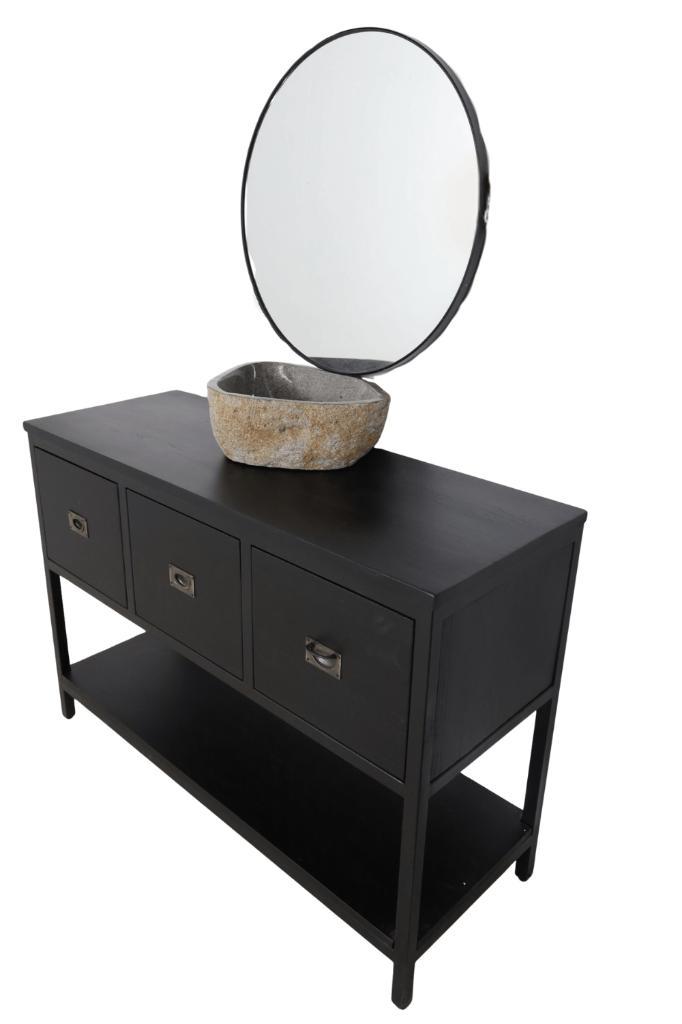 zwart badkamermeubel 120, Huis en Inrichting, Badkamer | Complete badkamers, Nieuw, Ophalen of Verzenden