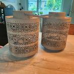 2 grote windlichten, Ophalen, Zo goed als nieuw, Rond, 25 tot 50 cm