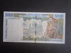 5000 francs ivory coast unc 2003, Ophalen of Verzenden, Overige landen, Los biljet
