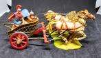 Elastolin Romeinse Quadriga, strijdwagen met 4 paarden, Gebruikt, Ophalen of Verzenden