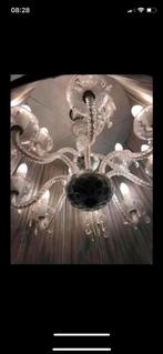 Unieke grote kroonluchter dubbellaags van glas, Huis en Inrichting, Lampen | Kroonluchters, Ophalen