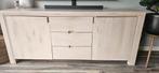 Licht Eiken Dressoir, Eettafel en Bijzettafel Set, Ophalen, Gebruikt, 150 tot 200 cm, Eikenhout