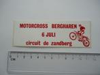 sticker Oud Bergharen MOTORCORSS vintage cross Zandberg, Verzamelen, Stickers, Overige typen, Zo goed als nieuw, Verzenden