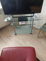 Tv meubel van glas, Huis en Inrichting, Kasten | Televisiemeubels, Ophalen, 50 tot 100 cm, Minder dan 100 cm, 25 tot 50 cm