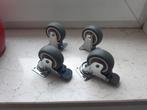 NIEUWE ZWARE Zwenkwielen 40mm met rem, Doe-het-zelf en Verbouw, Zwenkwielen, Ophalen of Verzenden, Nieuw