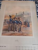 prenten leger DUITSLAND 19e eeuw HUZAREN Cavalerie 1964, Verzamelen, Verzenden, Voor 1940, Gebruikt