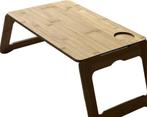 Laptop tafel gemaakt van bamboe - opvouwbaar - bekerhouder, Ophalen of Verzenden, Nieuw